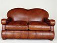 english deco leather sofa